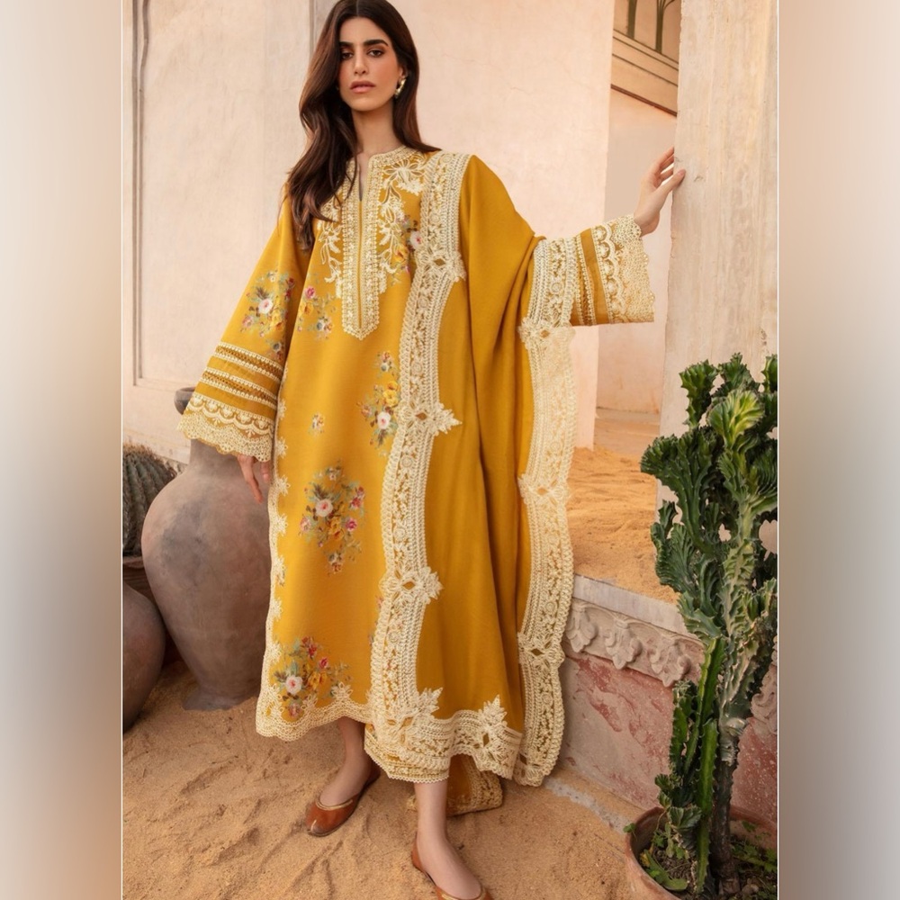 Elegant Embroidered Crimson brand Pakistani Indian dress